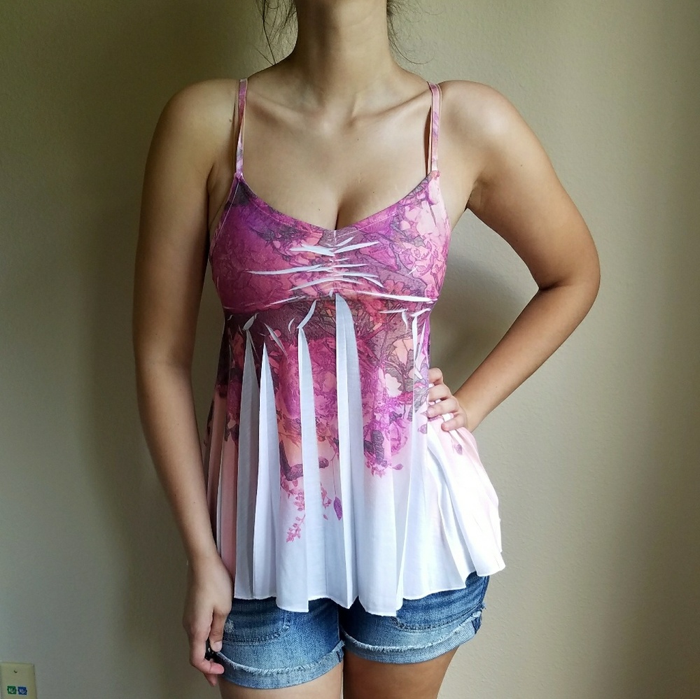 Flowy Spaghetti Strap Top - Picture 2 of 3